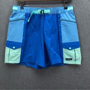 Patagonia Blue and Aqua Athletic Shorts